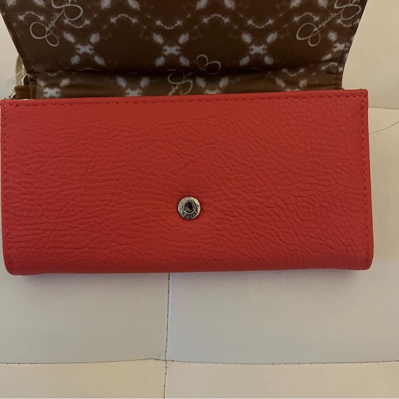 Jessica Simpson Coral/Cognac Greer Wallet - Picture 7 of 8